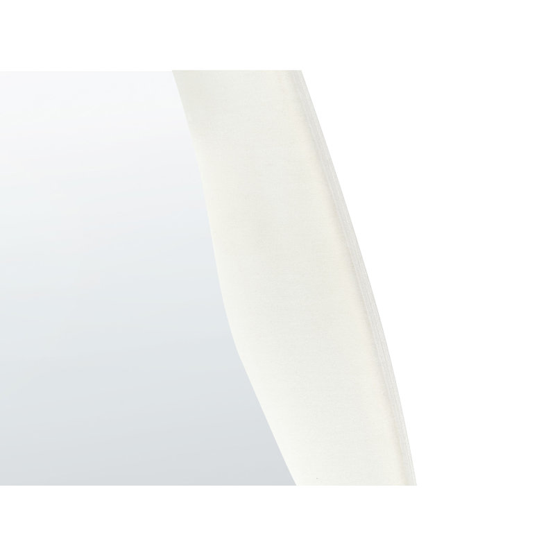 Budley Fabric Scalloped Wall Mirror, White