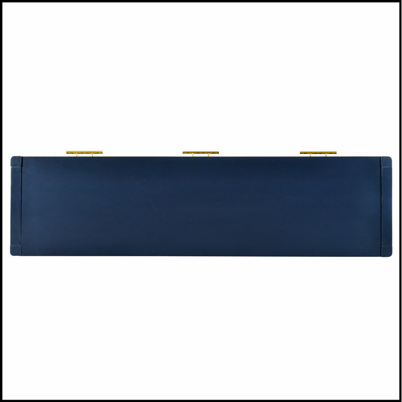 Console d'entrée avec tiroirs à rayures verticales, pieds longs et tablette inférieure pour le rangement, Noir