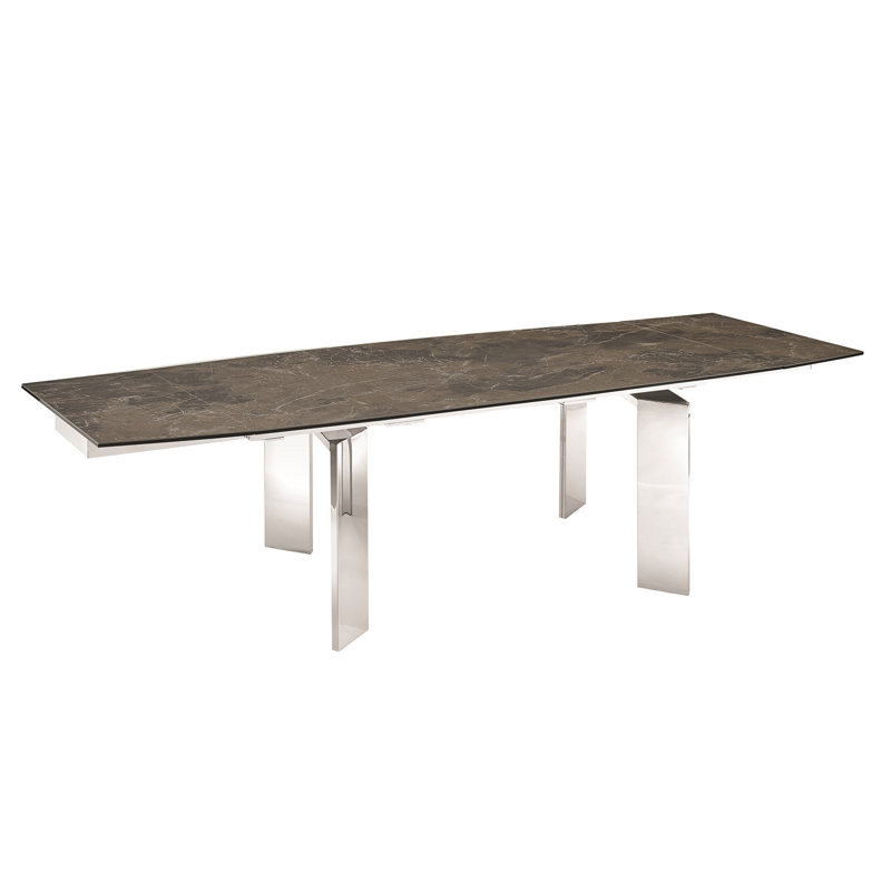 Table de salle à manger extensible Astor, Brun