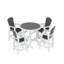 HDPE Patio Bar Table Set High Top Outdoor Table and Chairs Set of 5 Bar Table & Stools Set