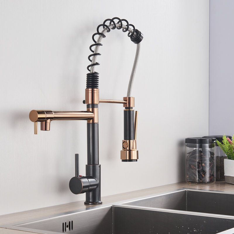 Belfry Kitchen Electra Pull Out Kitchen Faucet with and with Soap Dispenser