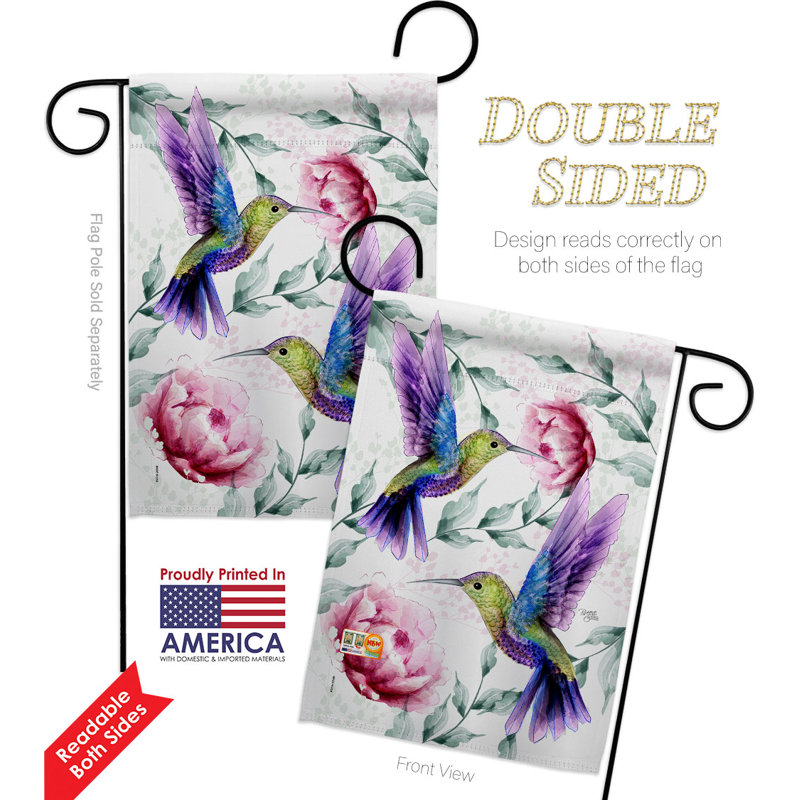 Drapeau de jardin à 2 faces en polyester / mélange de polyester 18,5 x 13 po