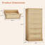 Commode verticale 6 tiroirs H 50,7 "avec faces en rotin-372732667