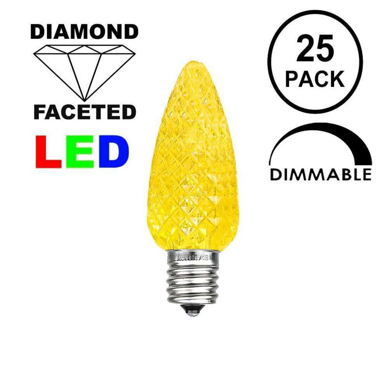 Lampe de noël pour l’extérieur 25 lumières de chaîne, Jaune