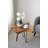 23.5X19.5X15.5" Brown Teak Wood Side Table