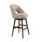 Watanabe Solid Wood Upholstered Counter Height Or Bar Height Swivel Barstool With Fabric Seat-164349858-164349859