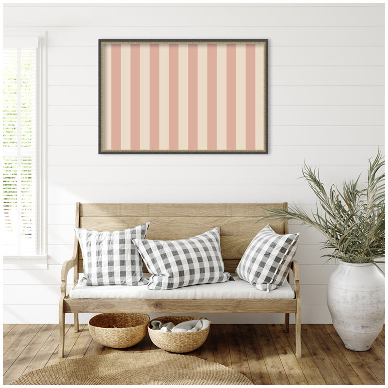Tableau d'affichage en lin encadré en tissu, H 41 po x l 17 po x P 1,75 po, Hardwood Wedge White Wash