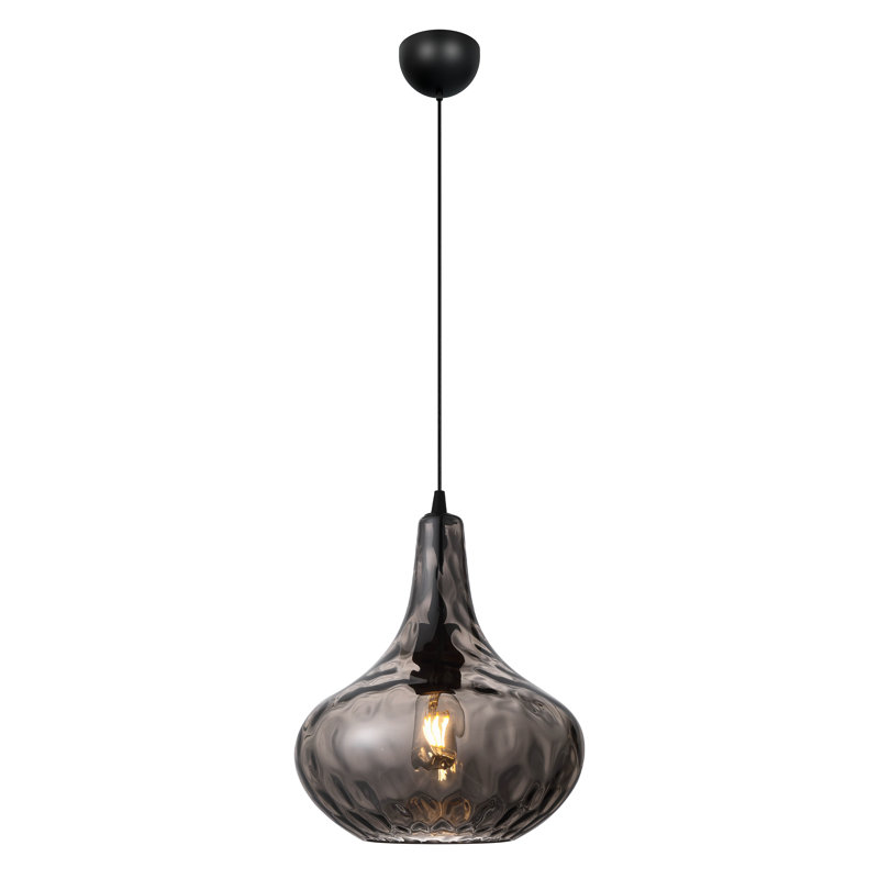 Blocton 1 - Light Shaded Pendant, Smoked Glass