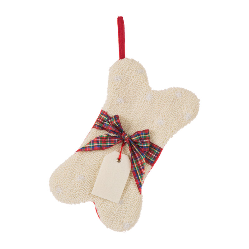 12.50"L Bone Shape Hooked Stocking