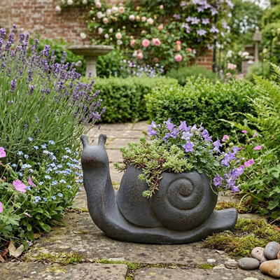 Merida SNAIL Planter 24cm Blue Iron Effect