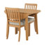 Ensemble de table de salle à manger 3 pièces pour 2 personnes, 1 table de salle à manger pliante en bois + 2 chaises rembourrées, conception compacte pour les petits appartements et les salles à manger-1789405375-1789405370