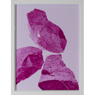 Grand Image Home Rock Formations 8 By Sea Studio - Picture Frame Photograph In Black;gray;pink