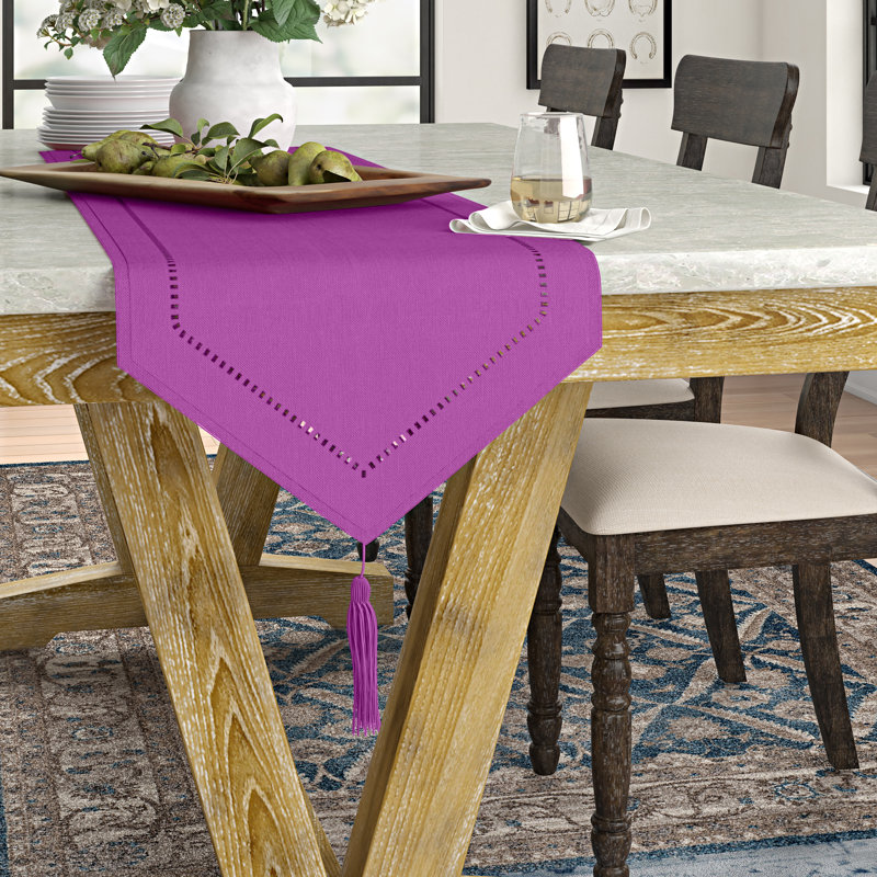 Chemin de table Ahmyla, L 90 po x l 16 po, Prune