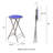 Angulo Folding Stool - Backless 24-Inch Stool with 225lb Capacity for Kitchen or Rec Room - Portable Indoor Counter Bar Stools by Lavish Home (Royal Blue)-850238701