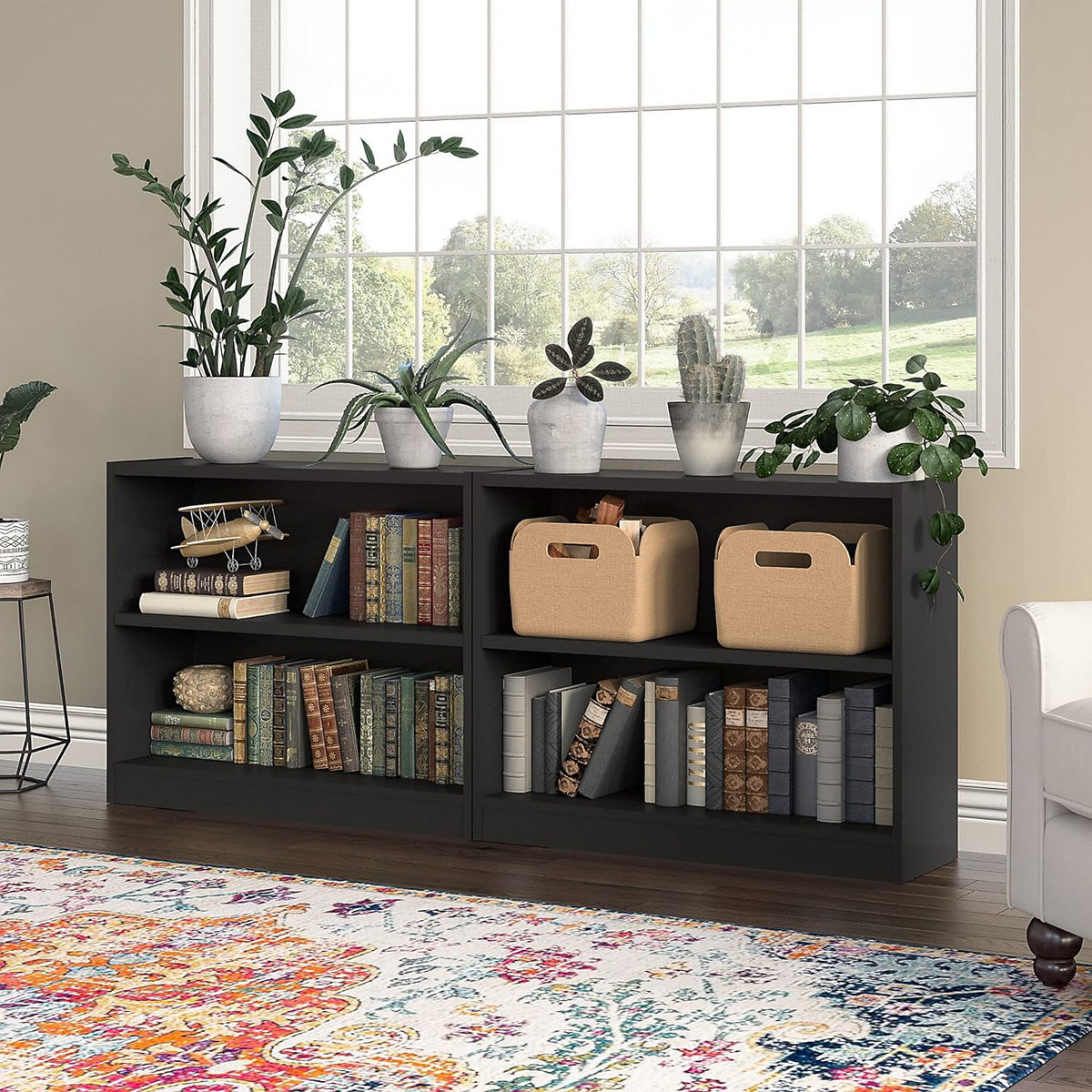 Latitude Run® Universal Small 2 Shelf Bookcase - Set Of 2 | Wayfair