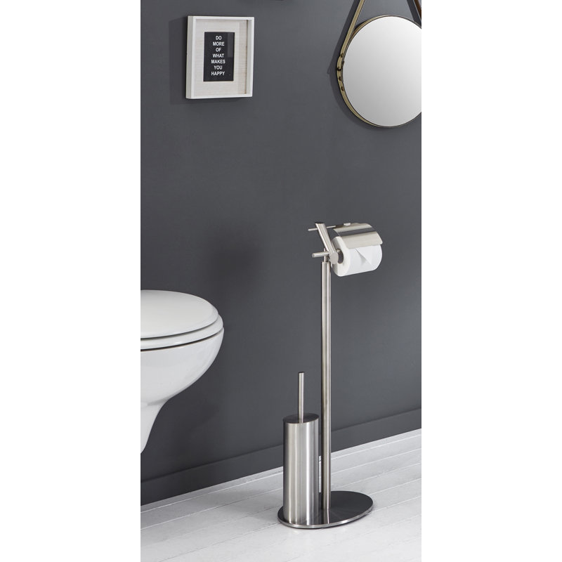 Free-Standing Toilet Brush and Holder