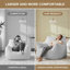 Fauteuil à billes pour adultes avec coussin de soutien lombaire, canapé à billes en mousse viscoélastique avec fausse fourrure pour salon, chambre, bureau, dortoir-222424837-202682662