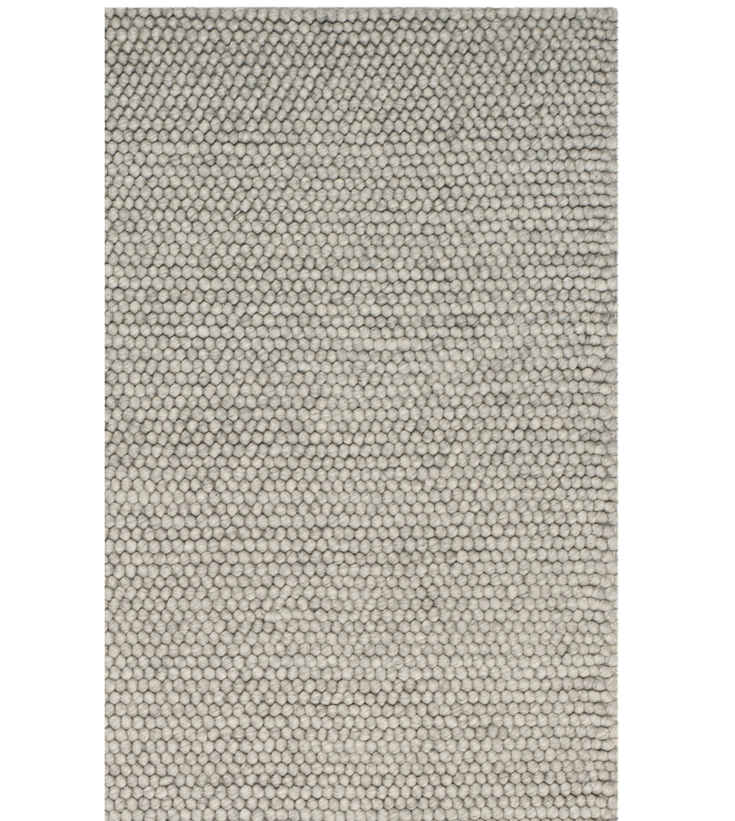 Elle Silver Hand-Woven Wool Rug, Runner 2'3" x 16'