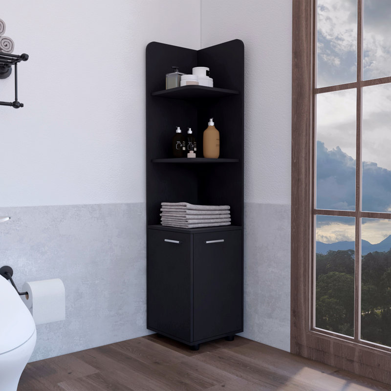 Corner Cabinet 62H" Tall  With 3-Tier Shelf And 2-Door