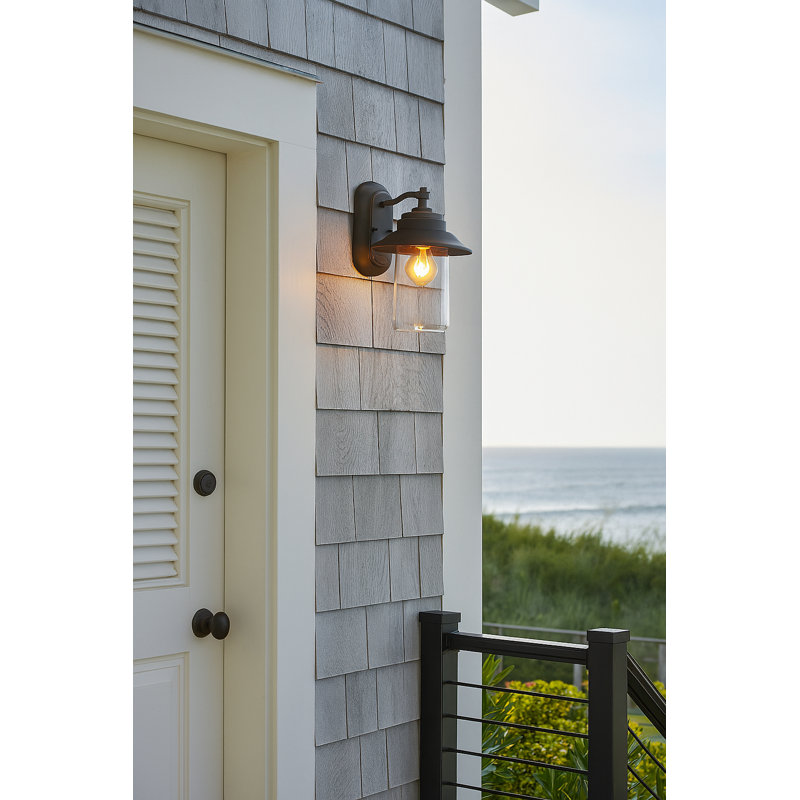 Belden Place Oil Rubbed Bronze 1 - Bulb Outdoor Wall Lantern