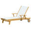 Riviera Teak Outdoor Sling Chaise Lounge-1883318272