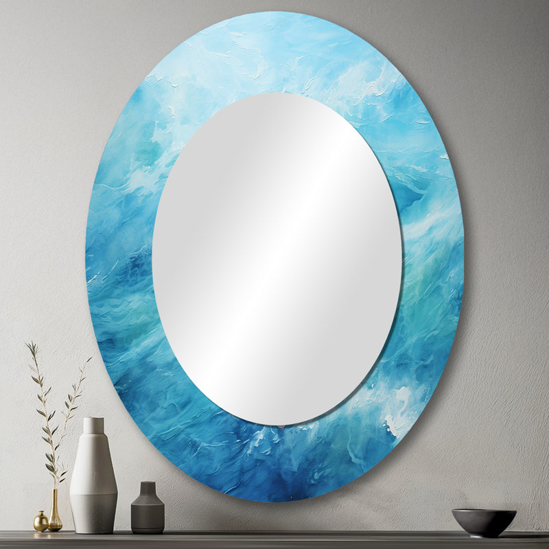 Miroir mural azur bleu lagon bleu azur, 43 po x 33 po
