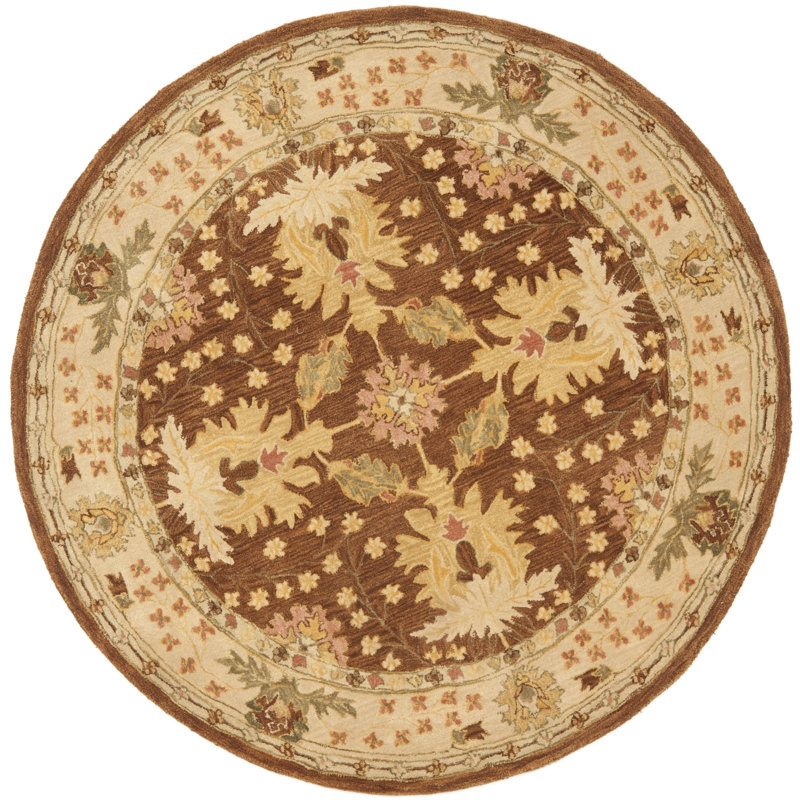 Tingley Hand Tufted Wool Pile Oriental Rug, Round 6'