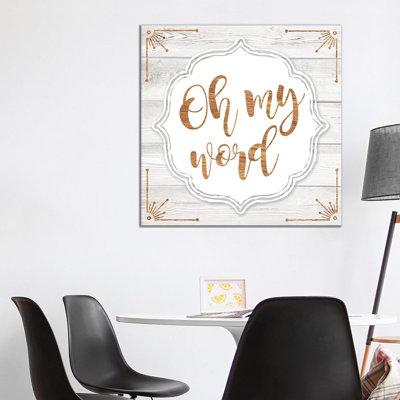 Oh My Word by Amanda Murray - Wrapped Canvas Print