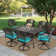 6 - Person Metal Patio Dining Set with Rectangular Table , Cushions Included