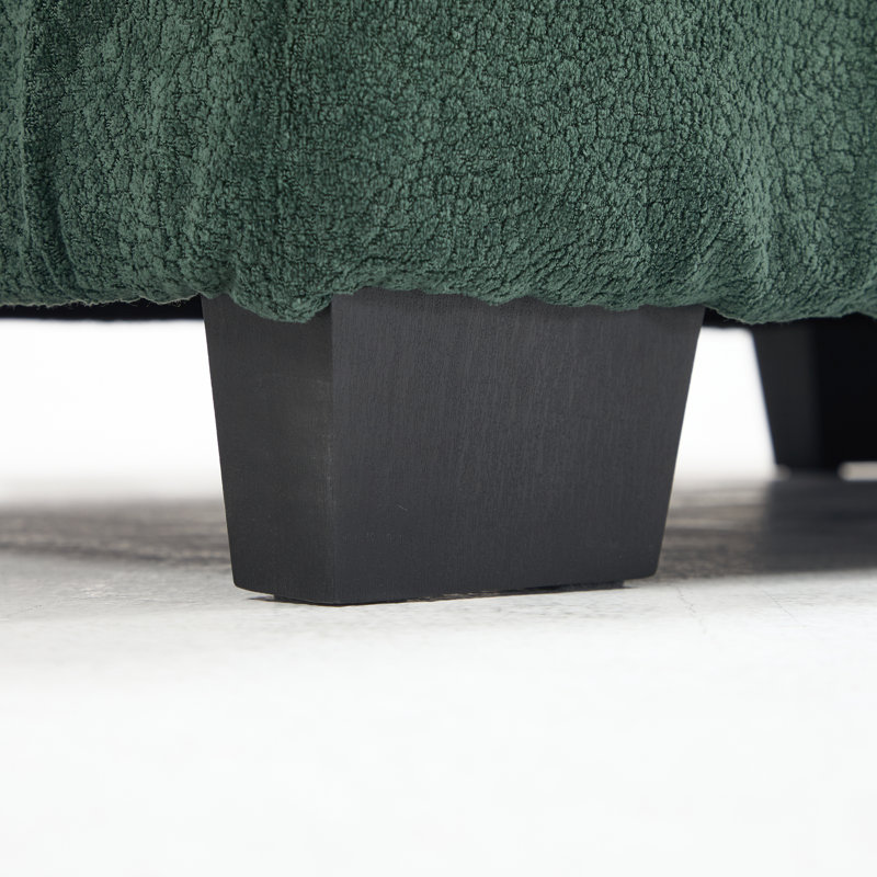 Canapé modulaire Cloud, siège profond surdimensionné avec coussins, revêtement moelleux en polyester moelleux, Droit, Green