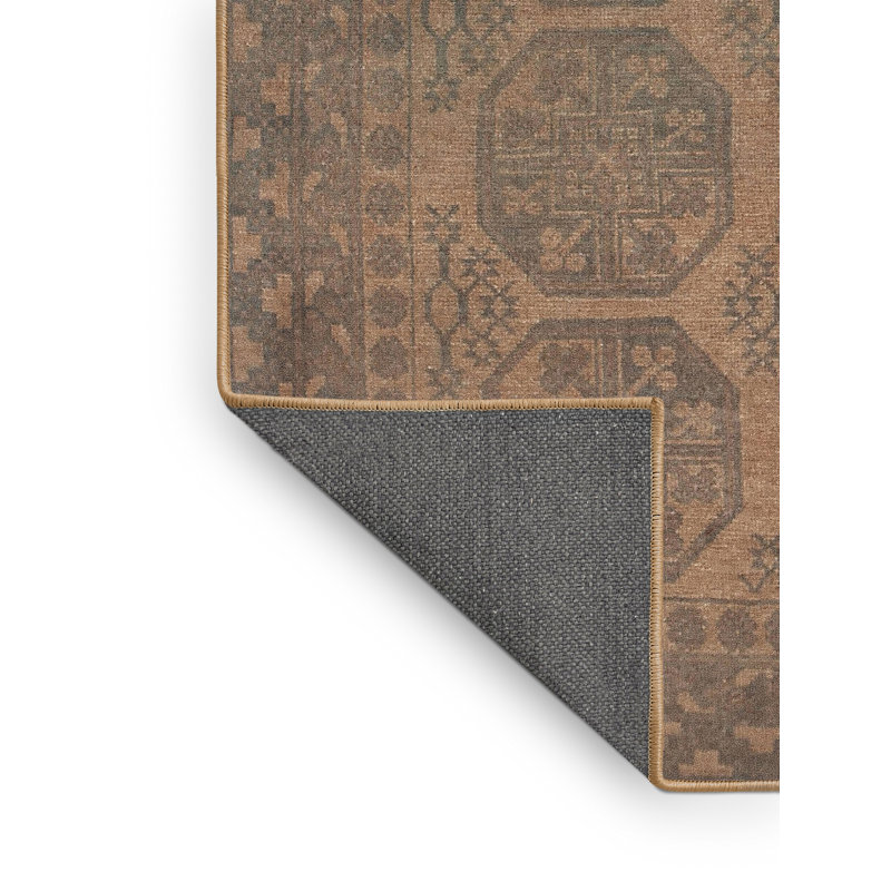 Tapis brun foncé Southwestern, Rectangle 4 pi x 6 pi