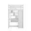 Lit mezzanine simple avec tiroirs, tablettes et escaliers-1866349440