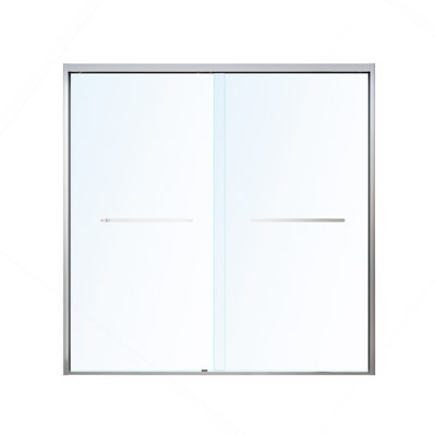 Porte de douche à double fermeture coulissante à cadre 56-60 * 60 INCH