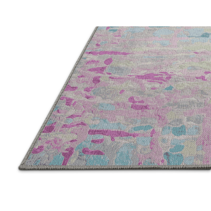 Tapis gris lavable à la machine, Rectangle 7 pi x 9 pi
