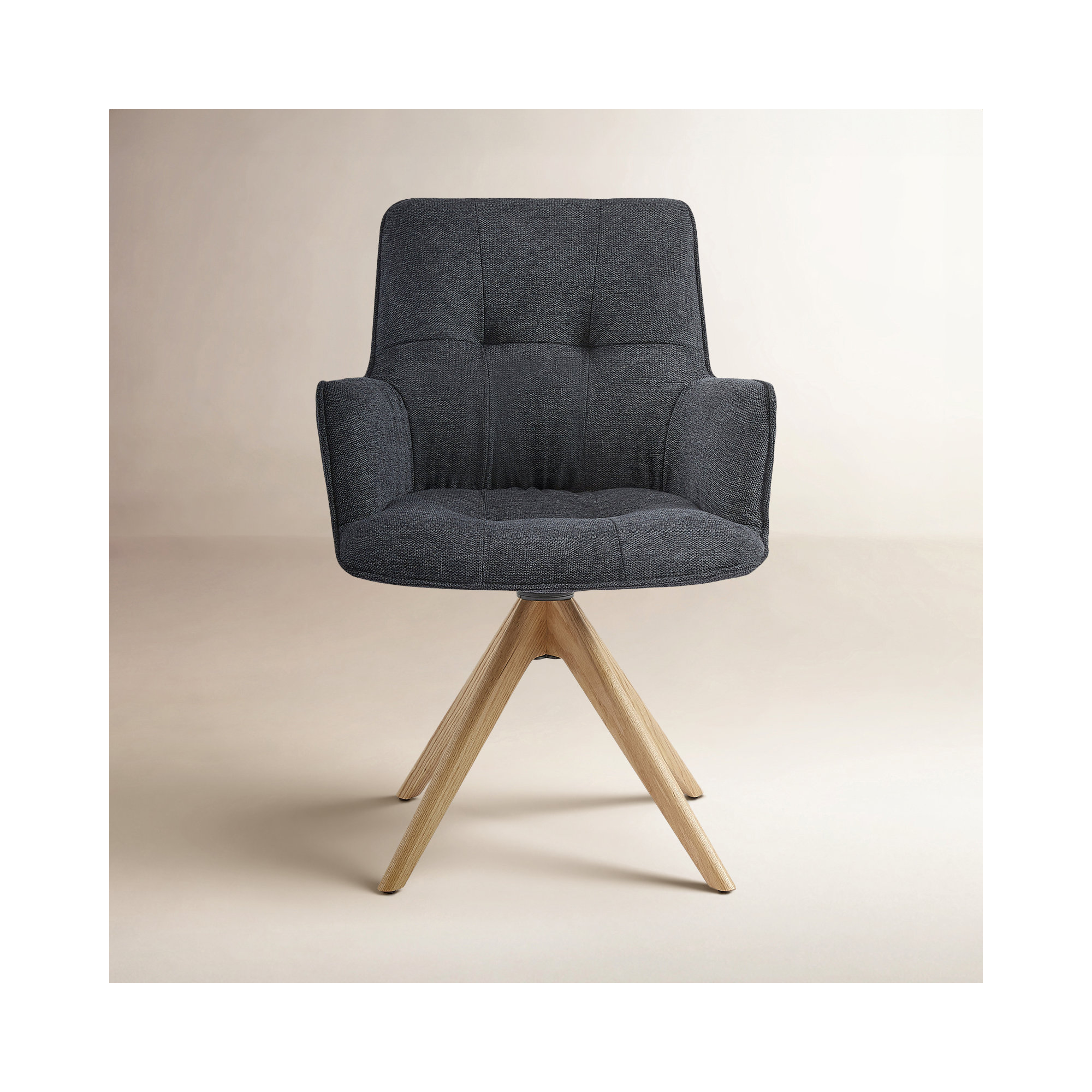 Swivel Office Chair, Dark Gray Basketweave