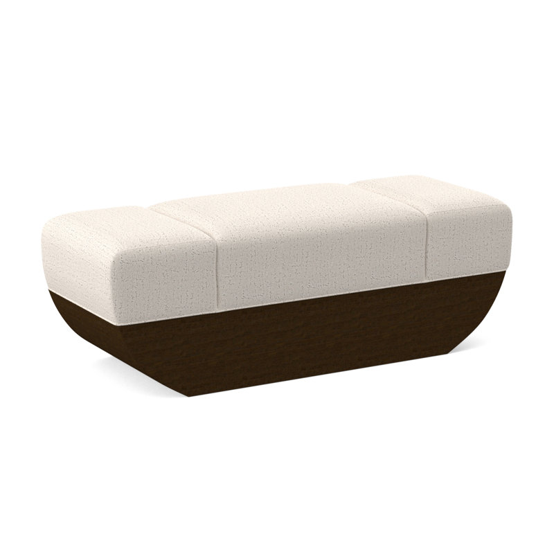 Ark Upholstered Bench, Venice 100% Polyester, American Walnut