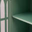 Armoire de salle de bain haute, armoire de rangement autoportante avec tiroir et portes, panneau de fibres à densité moyenne, porte en acrylique, tablette réglable-1445076086