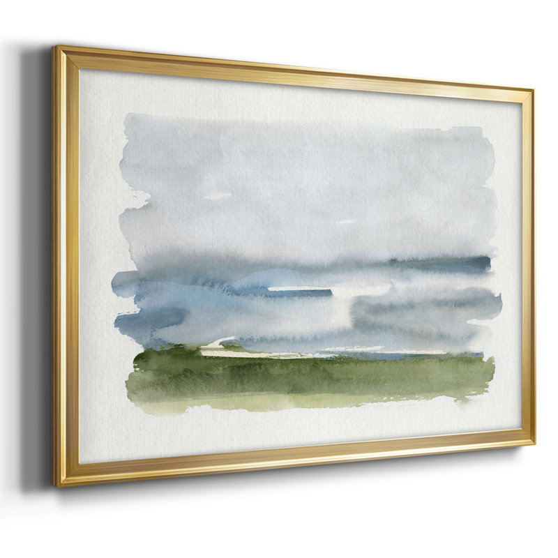Toile tendue encadrée Coastline Splash II, H 30 po x l 44 po x P 1,5 po, Or