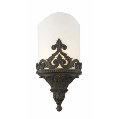 Metropolitan 1 Light Wall Sconce In Aged Bronze Finish