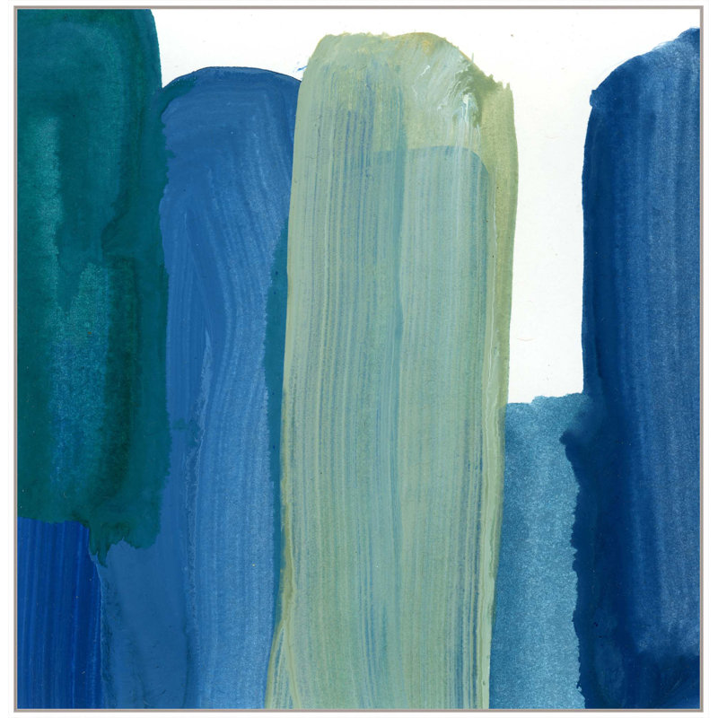 "Nautical 8" par Katie Ré Scheidt, H 42,25 po x l 41,25 po, Cadre flottant blanc