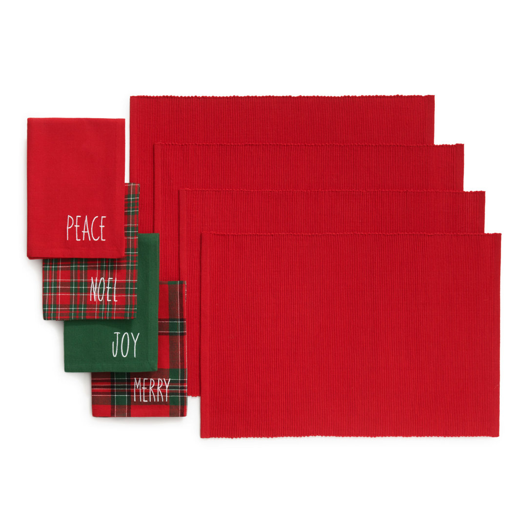 Galeville Holiday/Christmas 8 Piece Placemat and Napkin Set The Holiday Aisle®