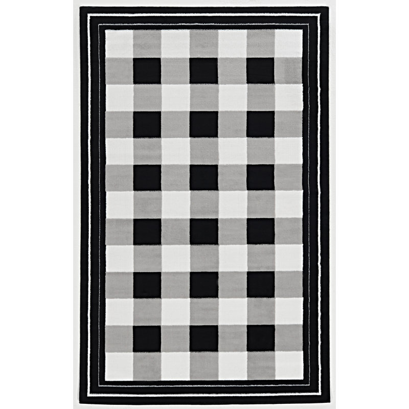 Dolloff Rectangle Buffalo Check Machine Woven Area Rug
