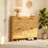Light Oak Farmhouse Shoe Cabinet With 4 Flip Drawers – Slim Barn Door Entryway Shoe Storage Organizer-1657693986