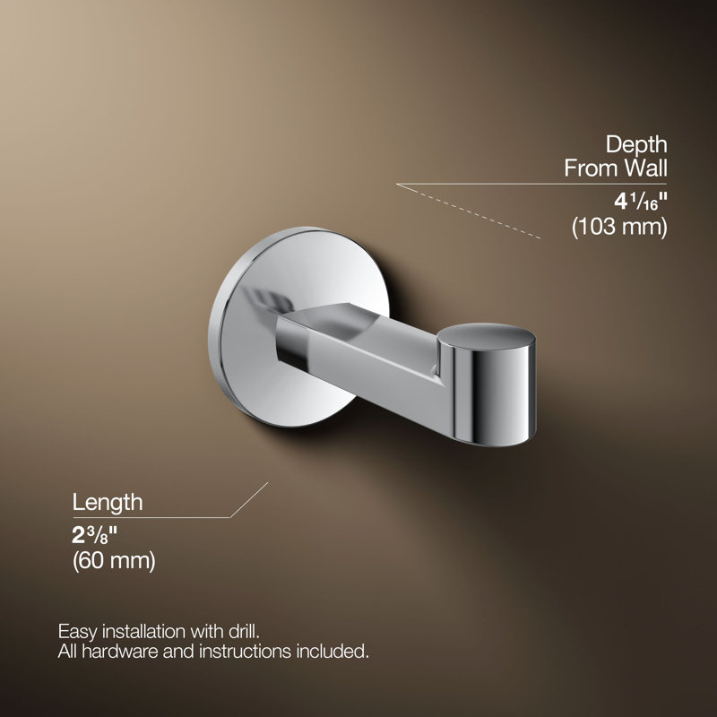 Components™ Robe Hook, Polished Chrome