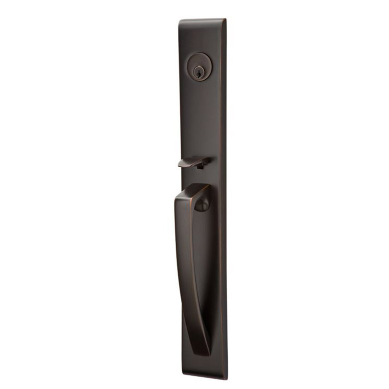 Jeu poignées factice mortaise hera, Bronze huilé, Poignée œuf, Droitier