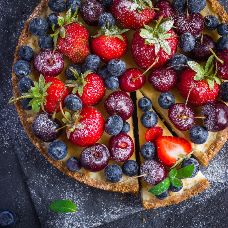 Cheesecake by Anna_Shepulova - Wrapped Canvas Print, 30cm H x 30cm W x 3.8cm D