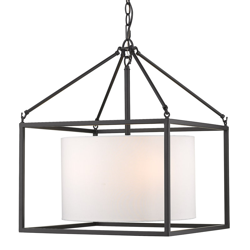 Hodder 5 - Light Steel Dimmable Square Chandelier