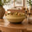 Decorative Serving Bowl, 2 Tone Rustic Brown Glazed Ceramic, 11 Inch