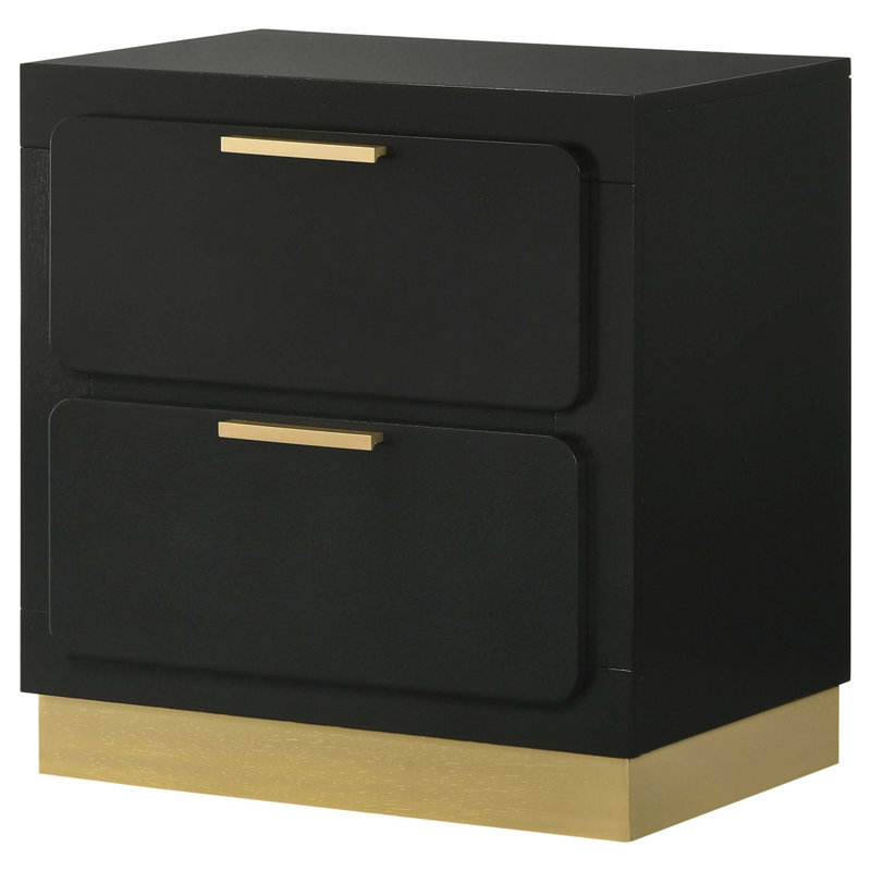 Sophia 2-drawer Nightstand, Black
