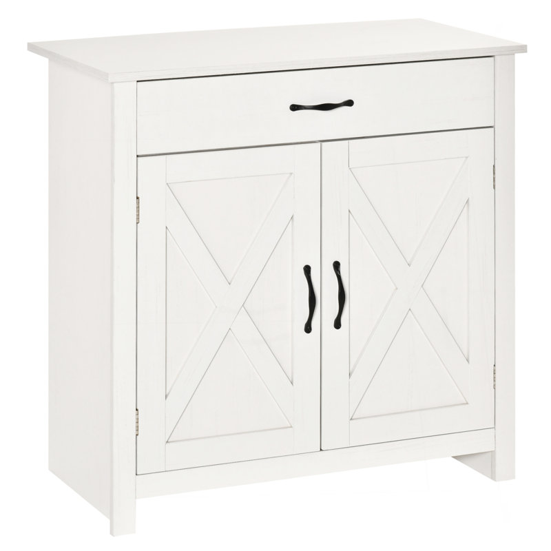 Buffet avec rangement spacieux et spacieux, Blanc